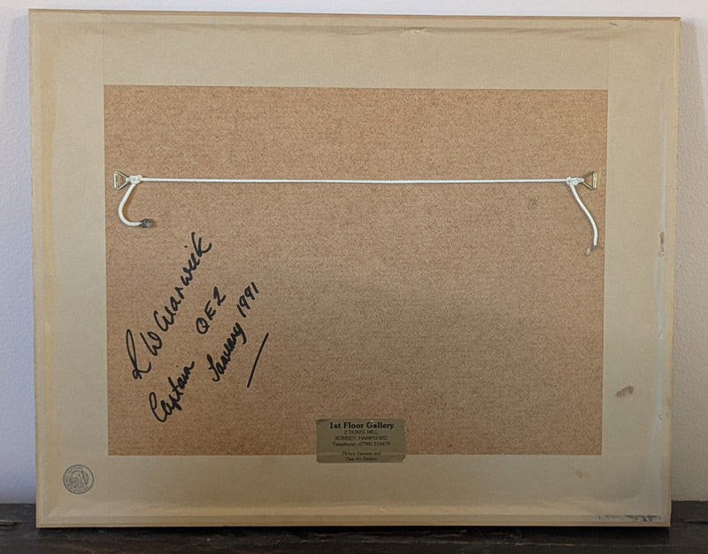 QE2: 1969 - Cliffs of Dover photo signed by Capt. Ron Warwick
