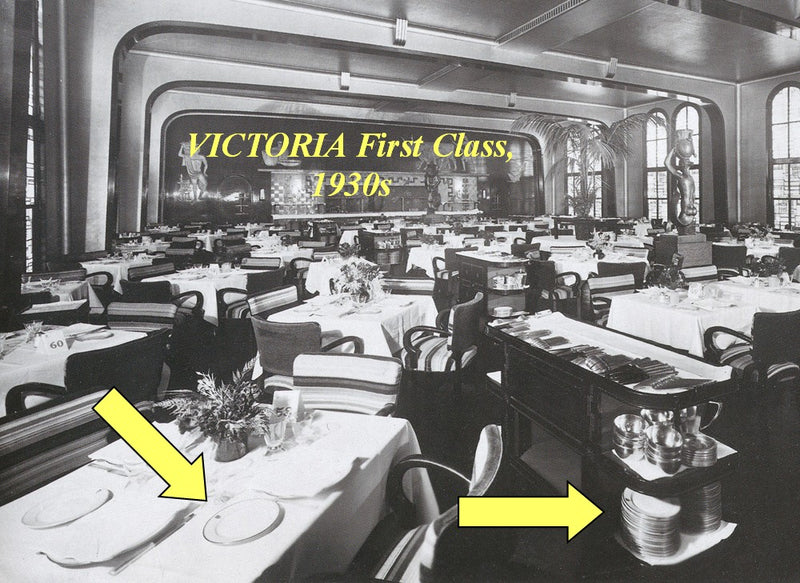 Various: pre-war - Lloyd Triestino Richard Ginori First Class dinner plate dated 1939