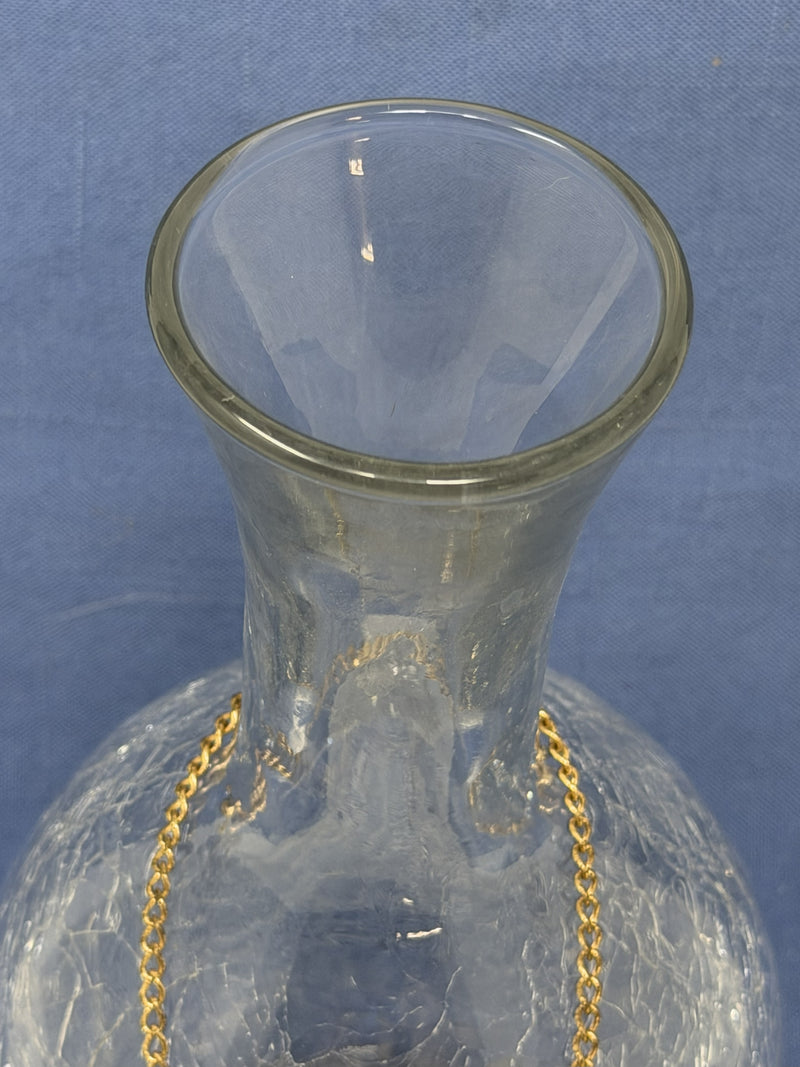 QUEEN MARY: 1936 - Crackle glass carafe from ship