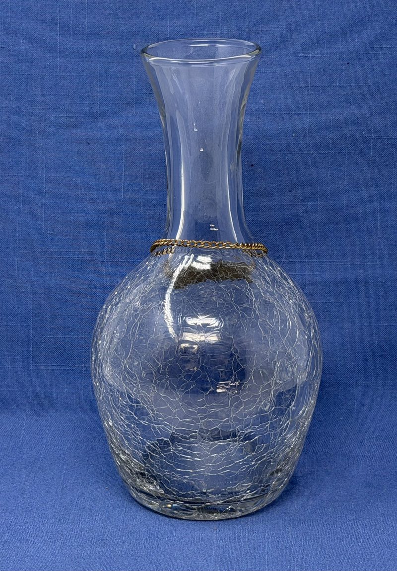 QUEEN MARY: 1936 - Crackle glass carafe from ship