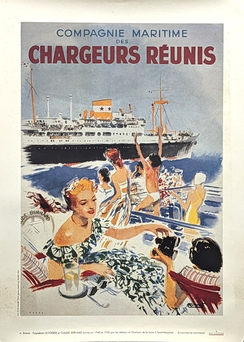 LAVOISIER & CLAUDE BERNARD: 1950 - Albert Brenet poster reprint