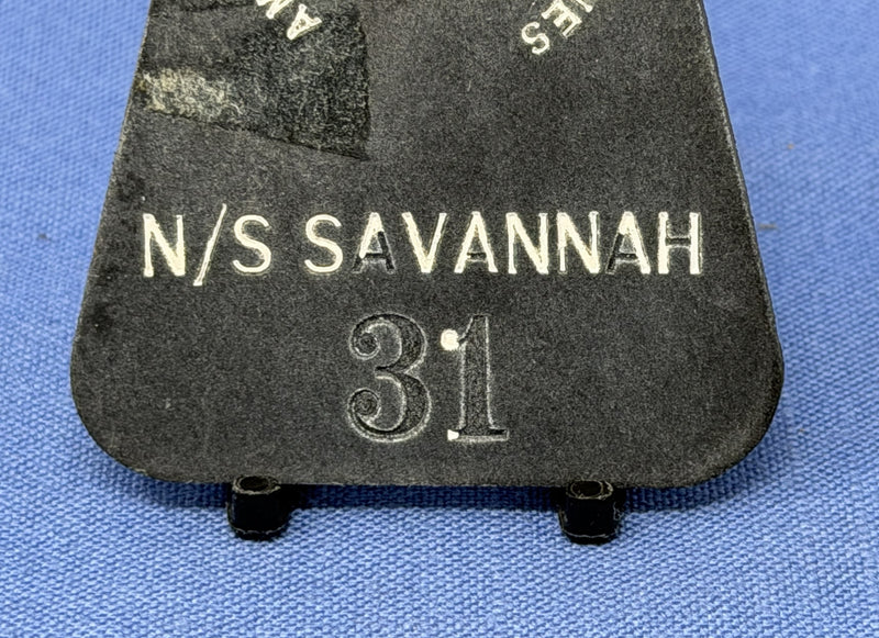 SAVANNAH: 1961 - Cabin key tag  to #31
