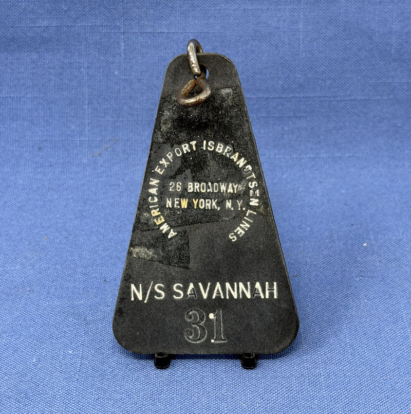 SAVANNAH: 1961 - Cabin key tag  to #31