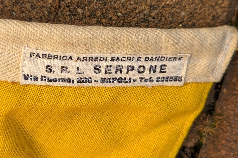 CARIBIA: 1928 - Original, large pennant from famous old cruiser liner
