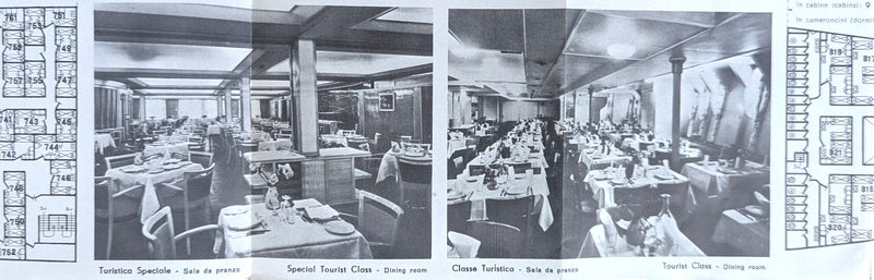 CARIBIA: 1928 - Intro deck plan 1966 of historic old liner
