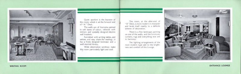 ARAWA: 1922 - Deluxe 1937 One Class interiors brochure