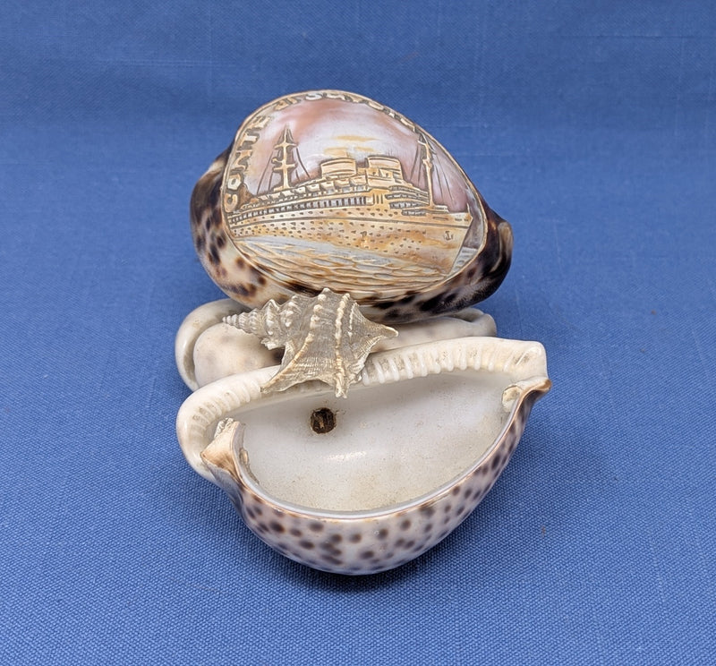 CONTE DI SAVOIA: 1932 - Seashell portrait ashtray from 1930s