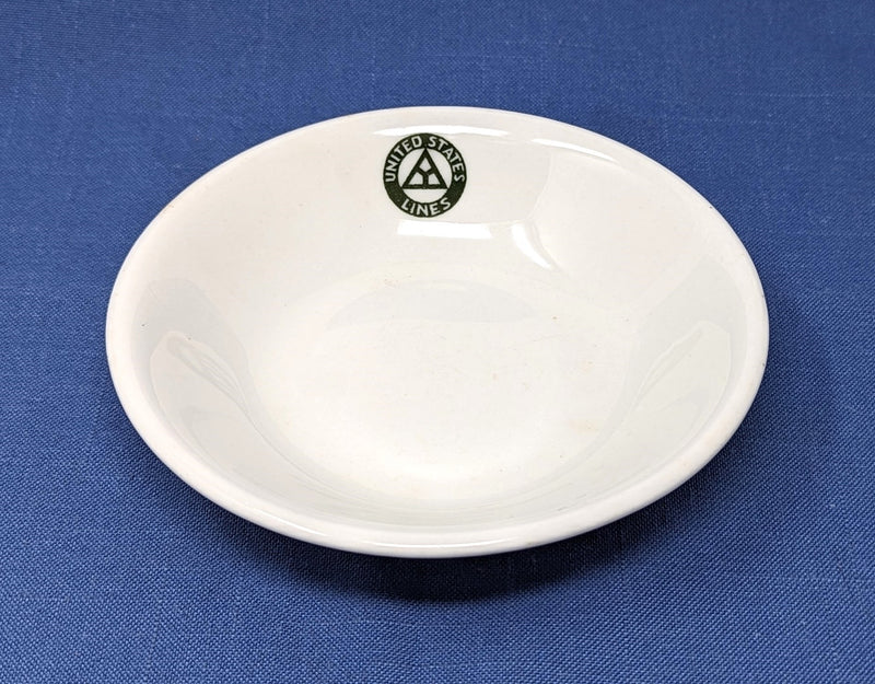 LEVIATHAN: 1914 - 3rd Class side dish w/ early USL triangular logo
