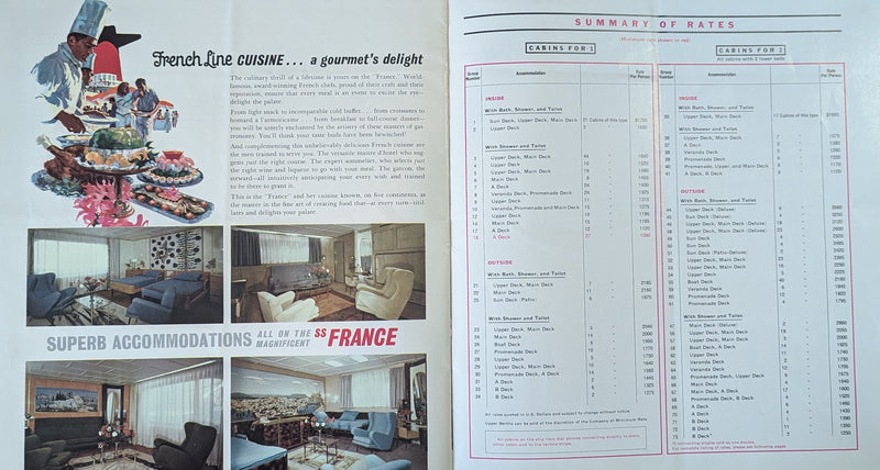 FRANCE: 1962 - Grand 1963 "Cruise to Rio" brochure