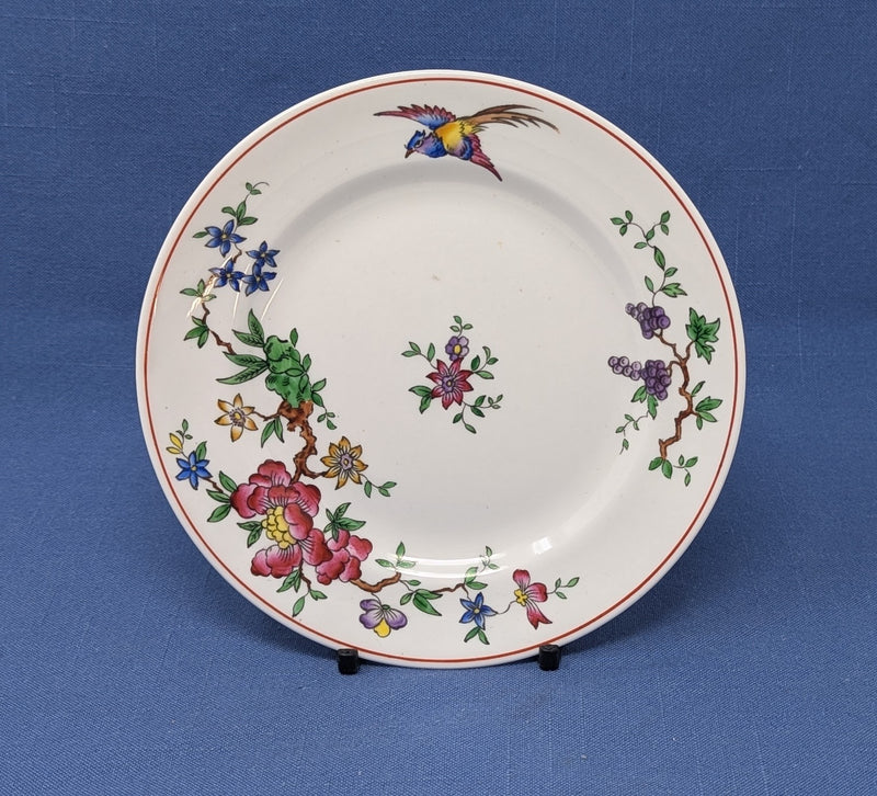 AQUITANIA & BERENGARIA - Colorful "Bird of Paradise" tea plate