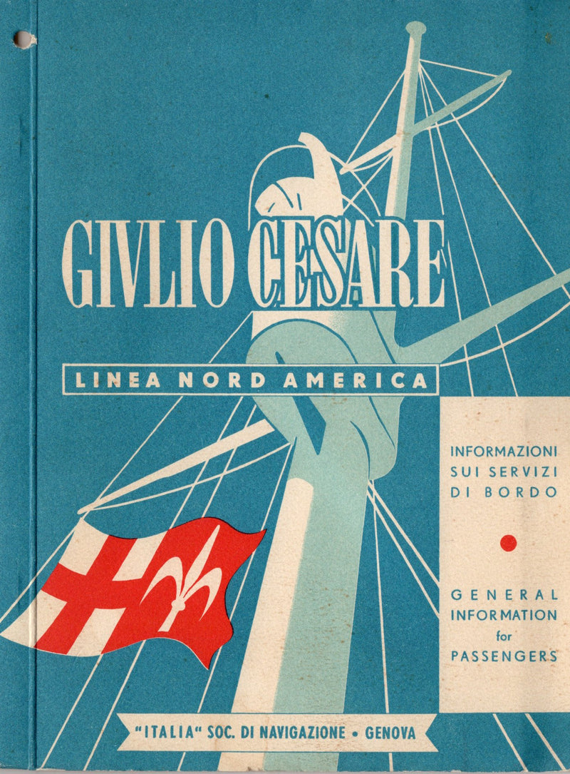 GUILIO CESARE: 1951 - 80-page passenger cabin information booklet from 1956