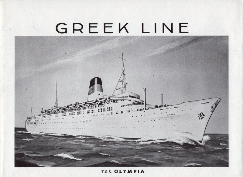OLYMPIA: 1953 - Early & large deck plan w/ both classes & interior photos