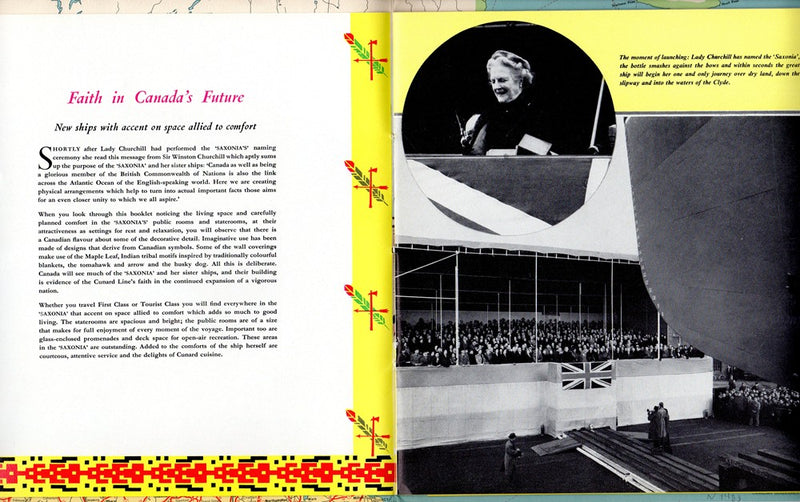 SAXONIA: 1954 - Deluxe & colorful intro interiors/launch brochure