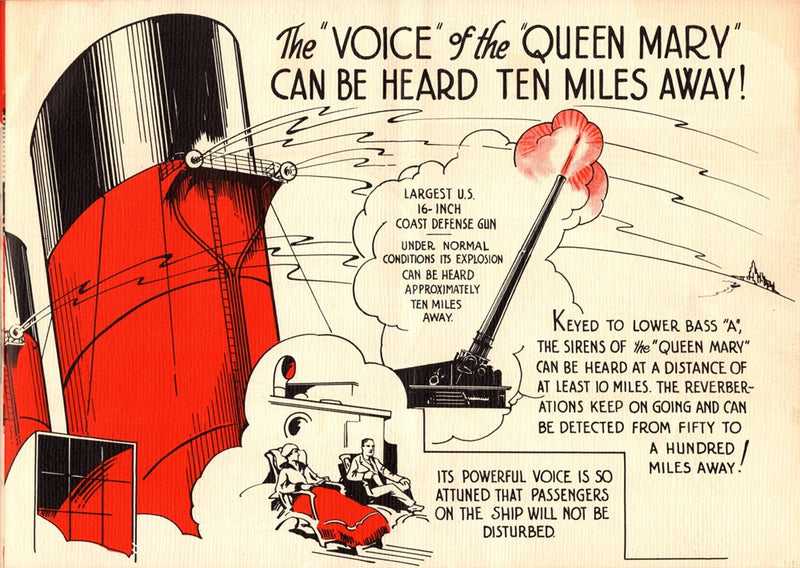 QUEEN MARY: 1936 - Famed "Comparisons" brochure from 1936