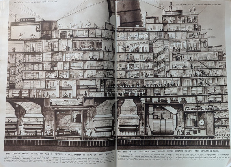 QUEEN MARY: 1936 - "Illustrated London News" special May '36 maiden voyage issue