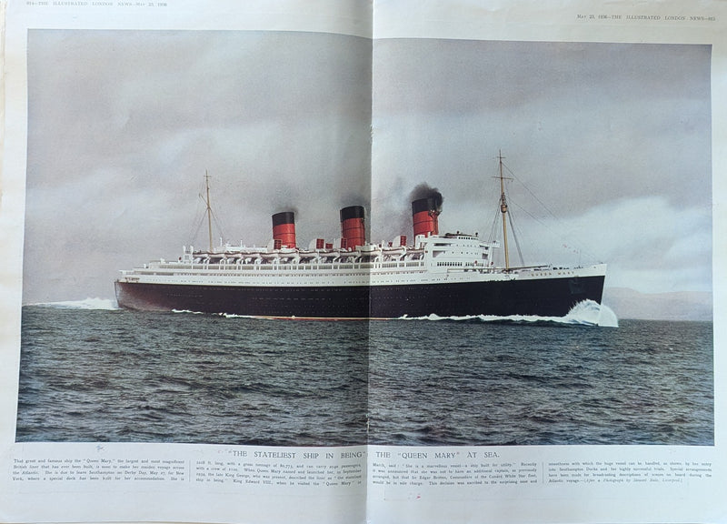 QUEEN MARY: 1936 - "Illustrated London News" special May '36 maiden voyage issue