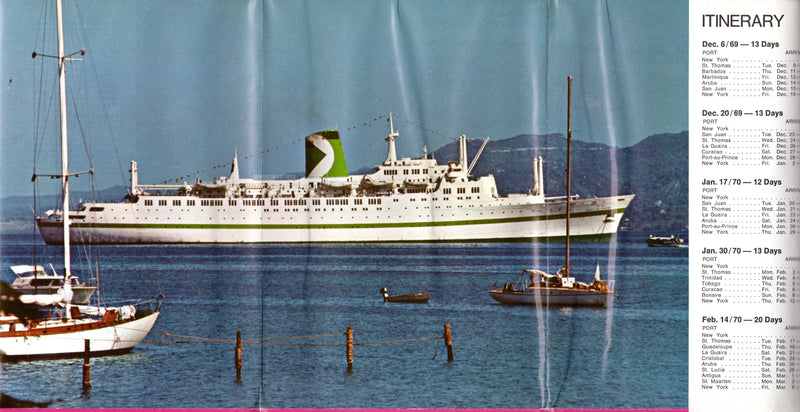 EMPRESS OF CANADA: 1961 - Cruise brochure from 1969 w/ photos, plans