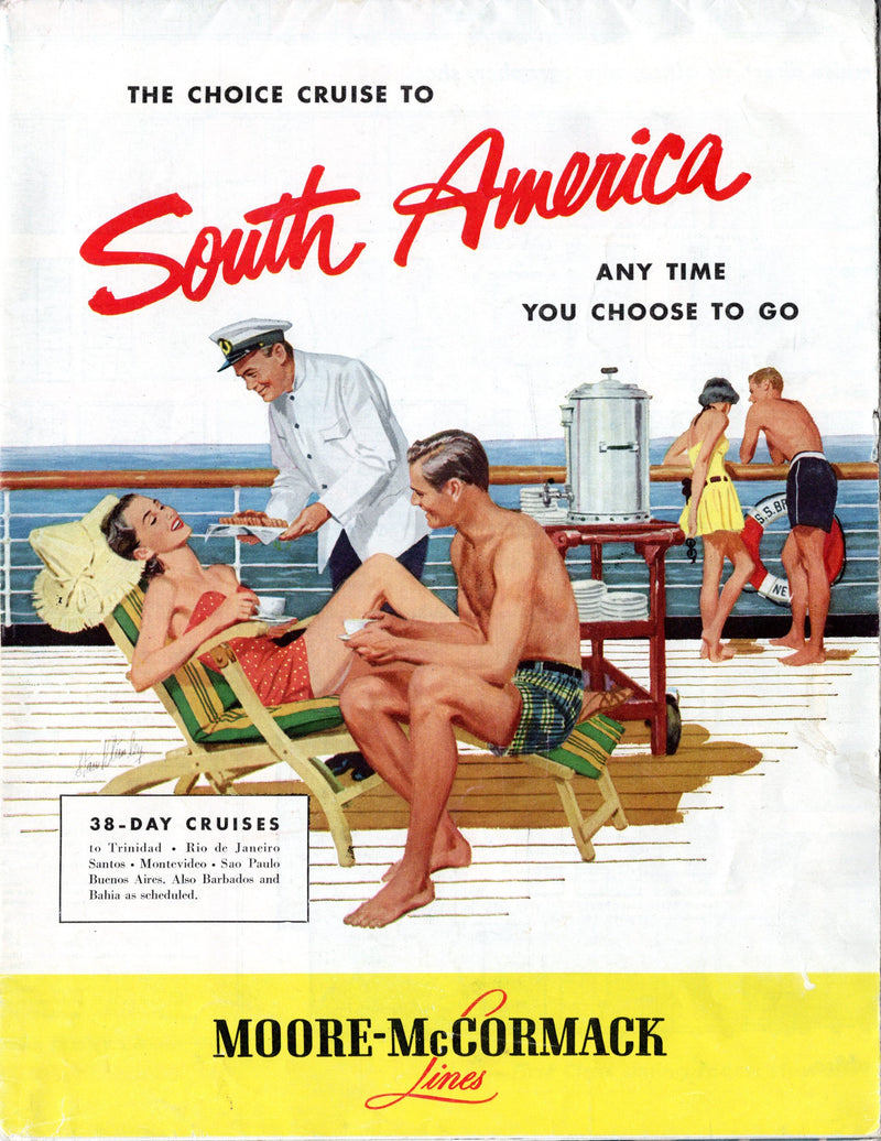 BRAZIL, URUGUAY & ARGENTINA - BIG 1953 brochure w/ color interiors & plans