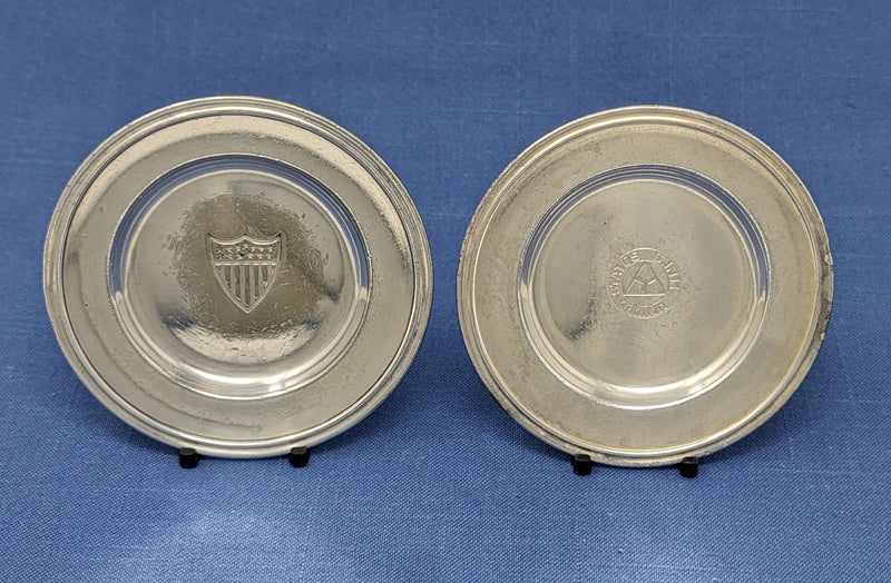 LEVIATHAN: 1914 - 2 silverplated butter pats from 1922 & 1930