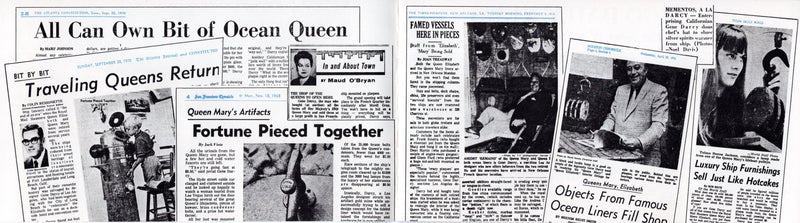 QUEEN MARY: 1936 - "Store of the QUEENS" promotional booklet