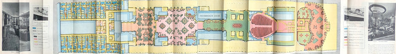 NORMANDIE: 1935 - Famed isometric Cabin (First) Class plan from 1936