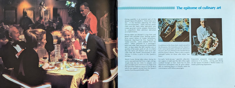 QE2: 1969 - Deluxe 1977 World Cruise brochure