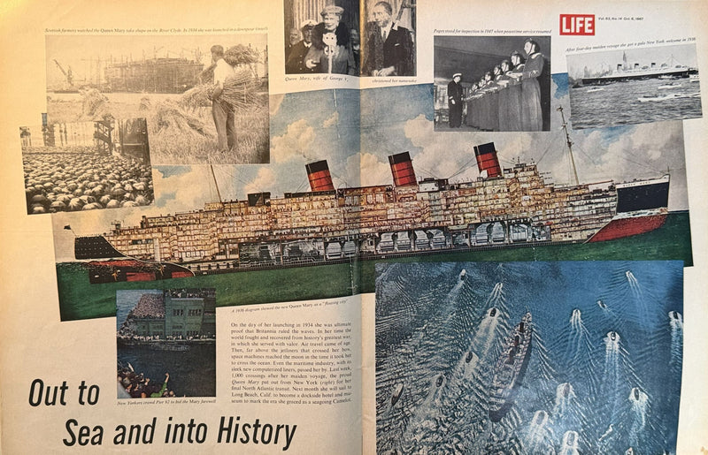 QUEEN MARY: 1936 - Life Magazine final crossing story from Oct 6, 1967