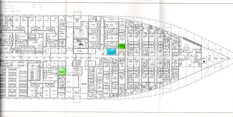 MAASDAM: 1993 - Rare shipyard plan booklet issued to captain w/ 15 fold-out plans