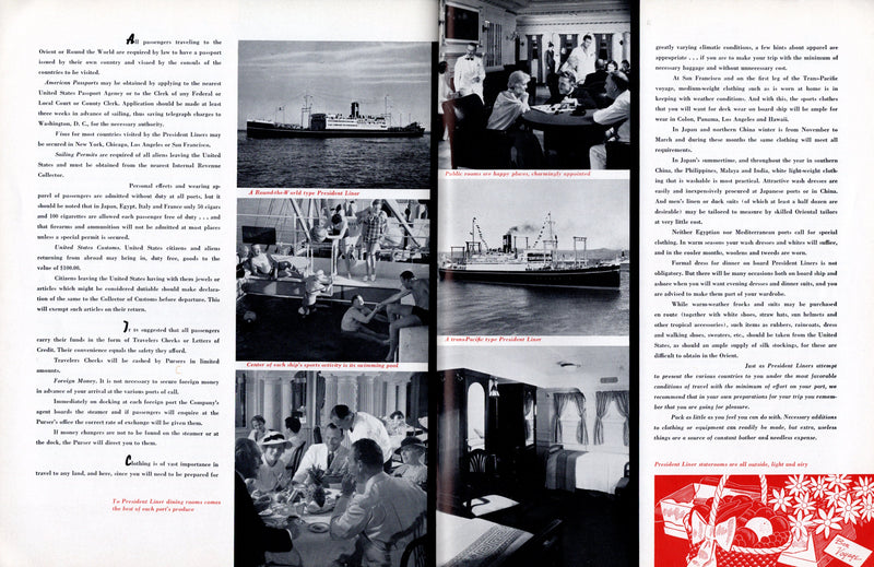 Various: pre-war - 1936 ATW on Dollar Line w/ great graphics