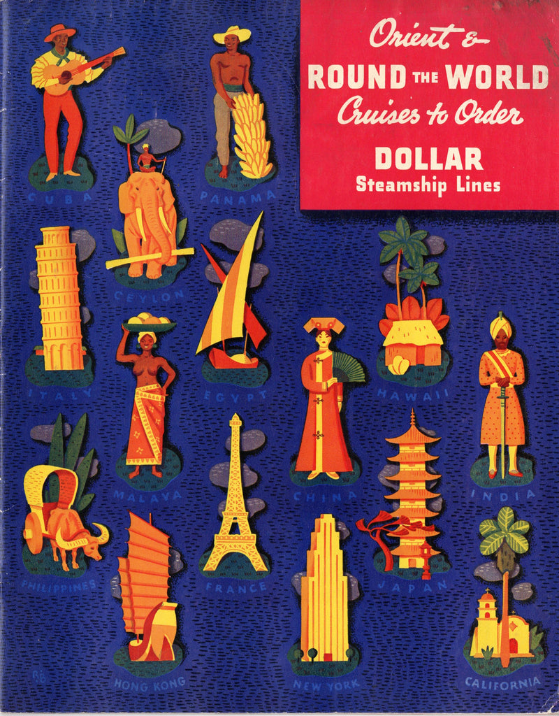 Various: pre-war - 1936 ATW on Dollar Line w/ great graphics
