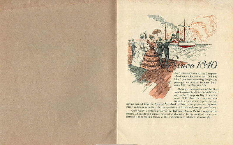 Various: pre-war - 1920s Old Bay Line fleet & route brochure
