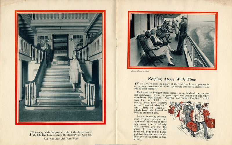 Various: pre-war - 1920s Old Bay Line fleet & route brochure