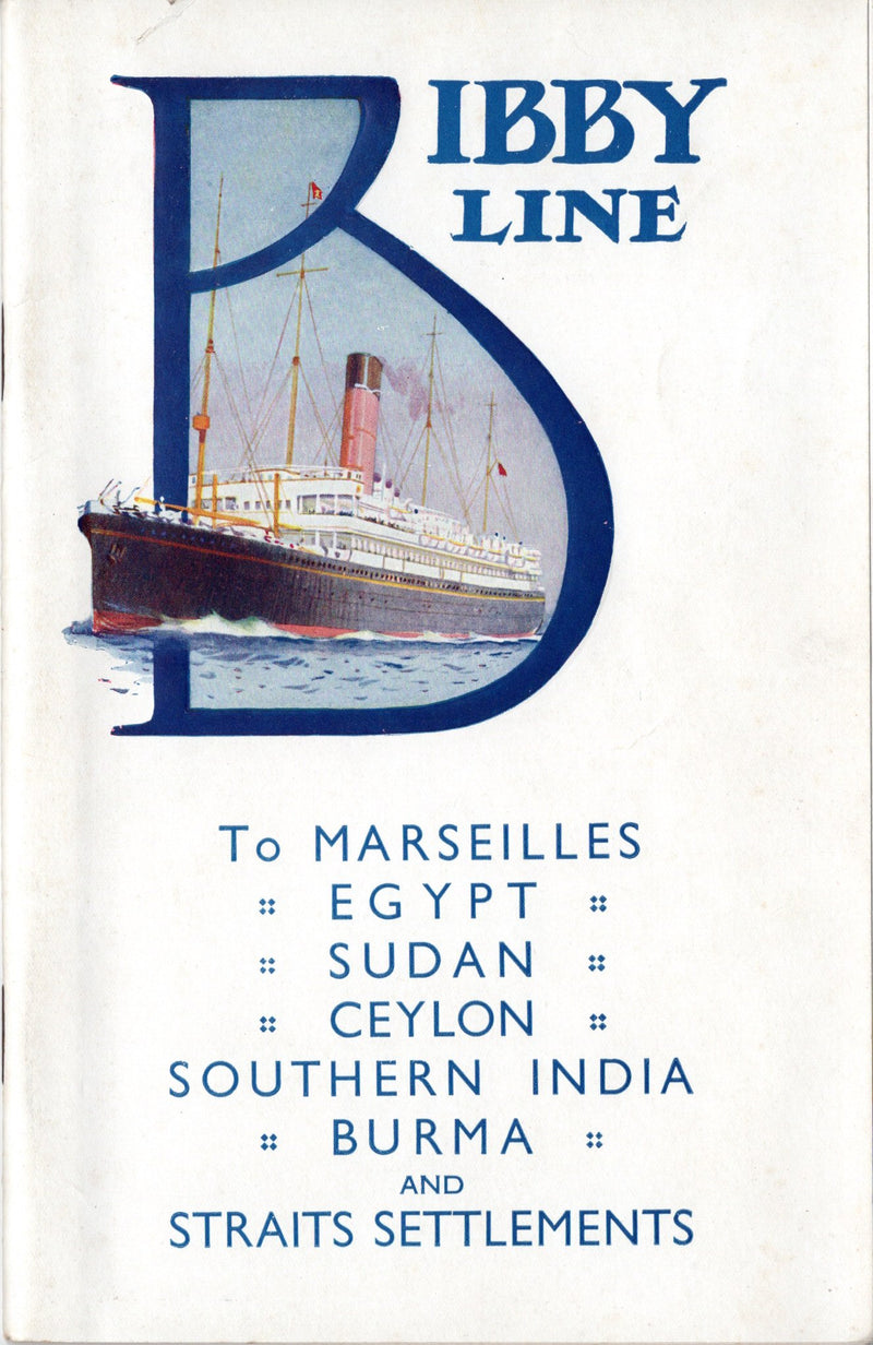 Various: pre-war - Circa 1930 Bibby Line fleet brochure w/ 8 fold-out deck plans