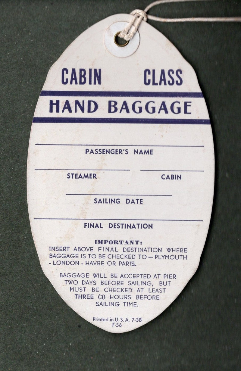 CHAMPLAIN: 1932 - Impressive baggage sticker & tag