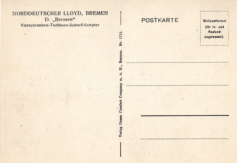 BREMEN: 1929 - Souvenir postcard folder w/ 10 First Class views