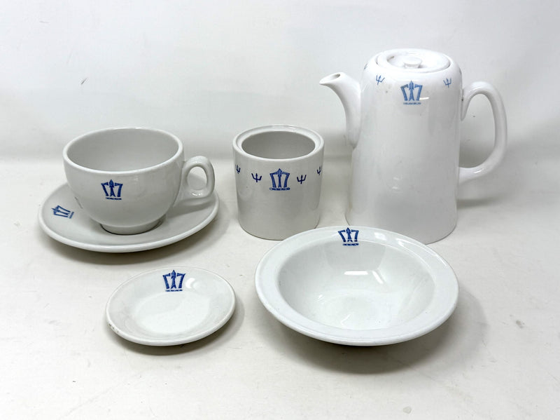 OLYMPIA & QUEEN ANNA MARIA - 7-piece Greek Line china set