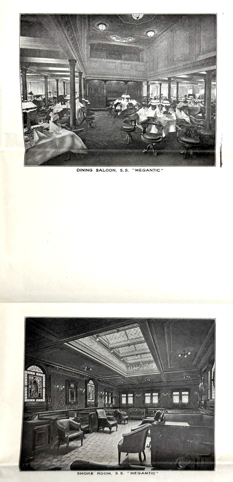 MEGANTIC: 1909 - Cruise plan w/ Cabin & Second from 1921