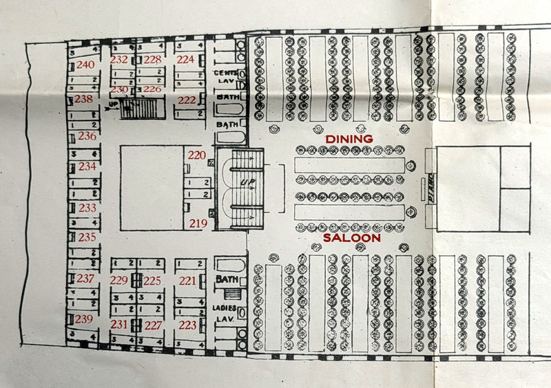 MEGANTIC: 1909 - Cruise plan w/ Cabin & Second from 1921