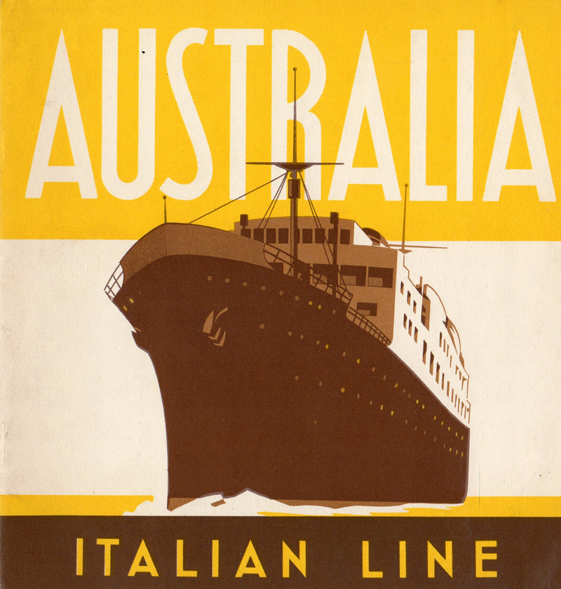 Various: pre-war - 1934 Italian Line Australia fleet interiors brochure - English