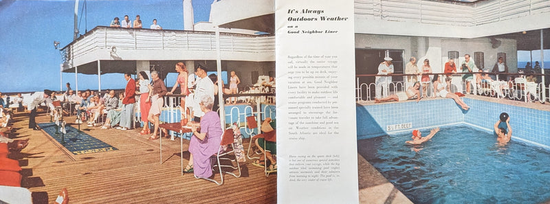 BRAZIL, URUGUAY & ARGENTINA - Deluxe 1948 color interiors & destinations brochure