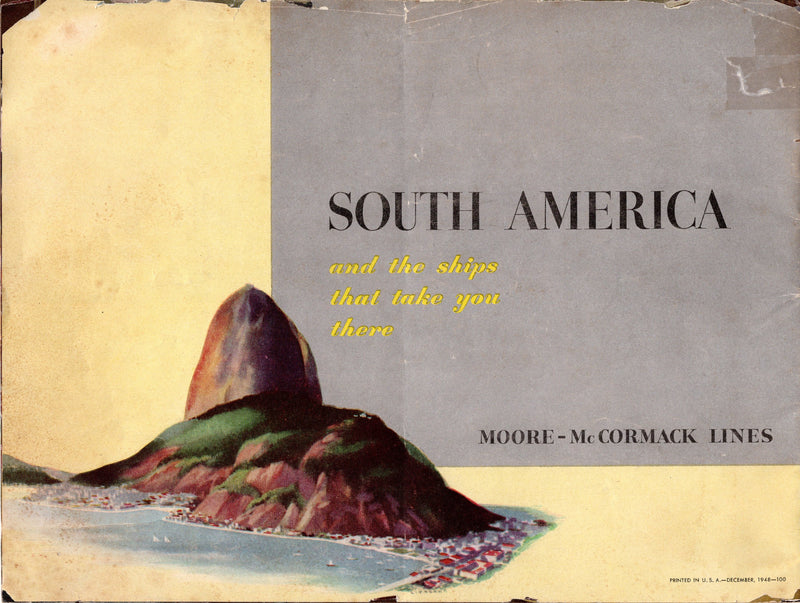 BRAZIL, URUGUAY & ARGENTINA - Deluxe 1948 color interiors & destinations brochure