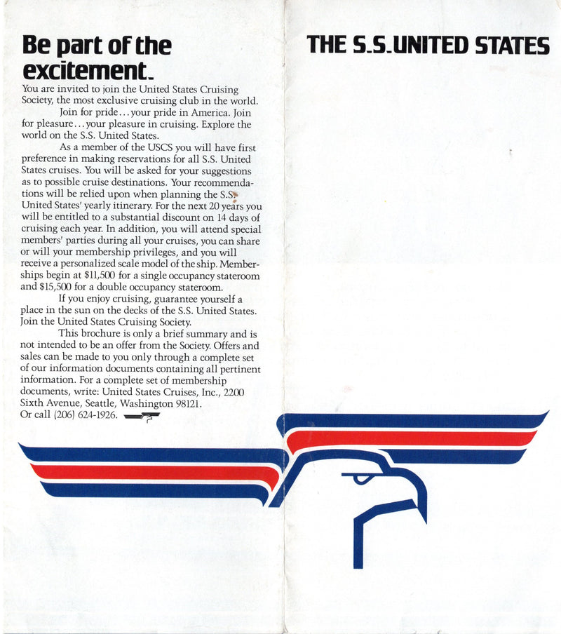 UNITED STATES: 1952 - Hadley's dream - 1979 brochure for SSUS new role