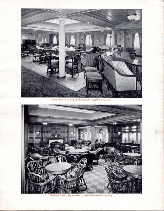 REPUBLIC: 1907 - Large & deluxe 1931 cruise brochure w/ plans & pics