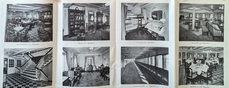 REPUBLIC: 1907 - Large 1930 cruise brochure w/ plans & pics