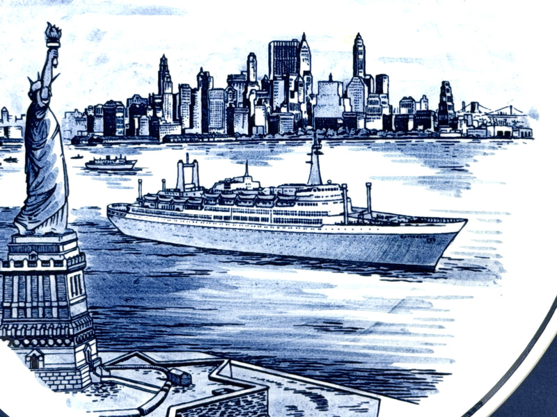 ROTTERDAM: 1959 - Portrait plate w/ Statue of Liberty