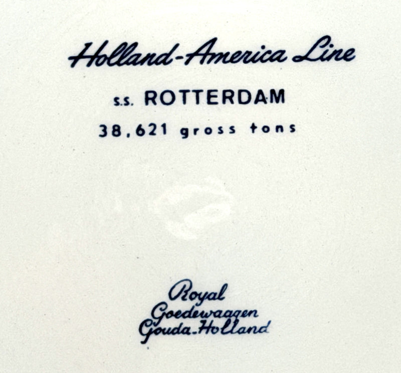 ROTTERDAM: 1959 - Portrait plate w/ Statue of Liberty