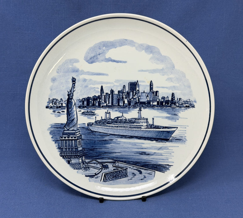 ROTTERDAM: 1959 - Portrait plate w/ Statue of Liberty