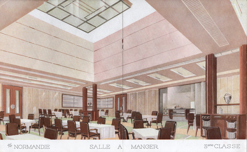 NORMANDIE: 1935 - Deluxe pre-maiden Third Class interiors brochure