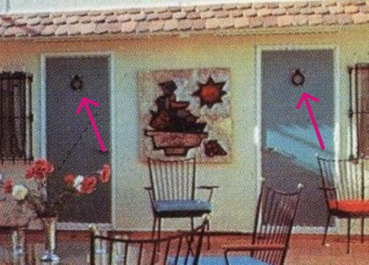 FRANCE: 1962 - Original wrought iron knocker from First Class Patio doors