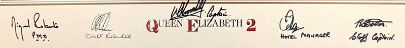 QE2: 1969 - Famed "Best of Britain" poster signed by QE2 crew